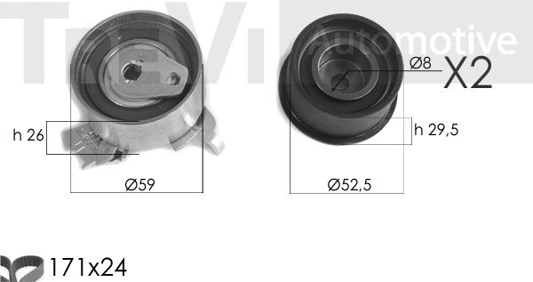 TREVI AUTOMOTIVE Hammashihnasarja KD1386